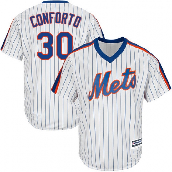 Youth Majestic New York Mets #30 Michael Conforto Authentic White Alternate Cool Base MLB Jersey - Ujersey