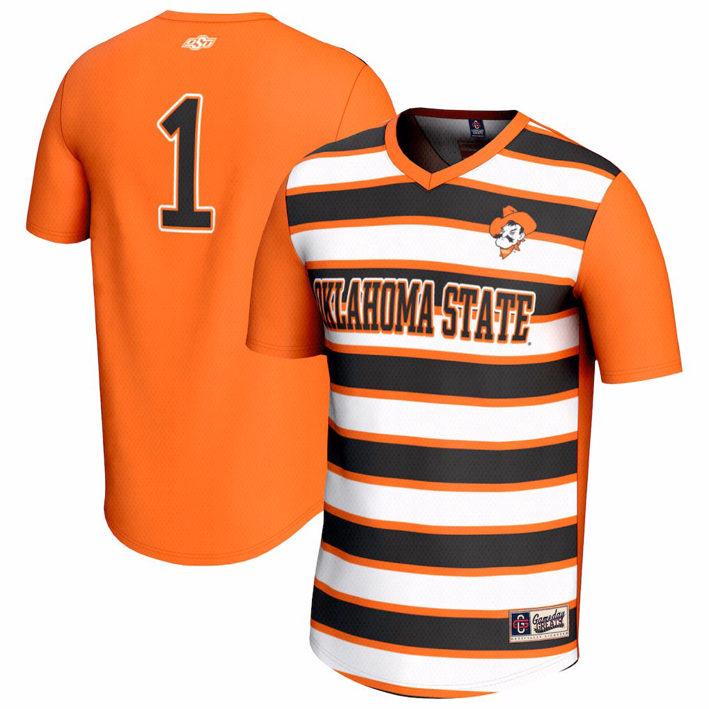 Unisex GameDay Greats Orange Oklahoma State Cowboys Lightweight Collegiate #1 Soccer Fashion Jersey