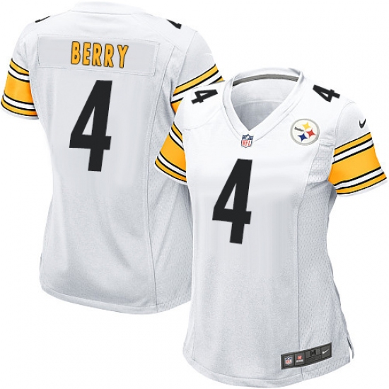 Women's Nike Pittsburgh Steelers #4 Jordan Berry Game White NFL Jersey - Ujersey