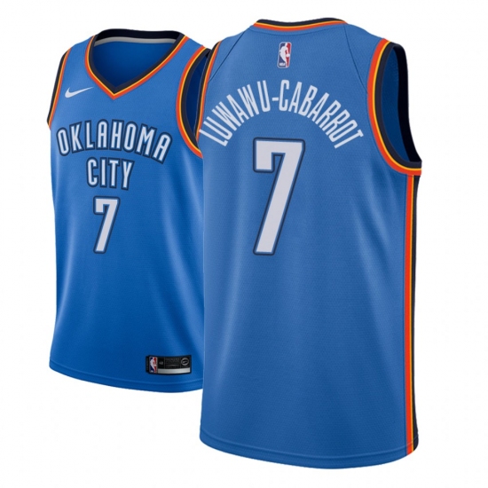 Men NBA 2018-19 Oklahoma City Thunder #7 Timothe Luwawu-Cabarrot Icon Edition Blue Jersey - Ujersey