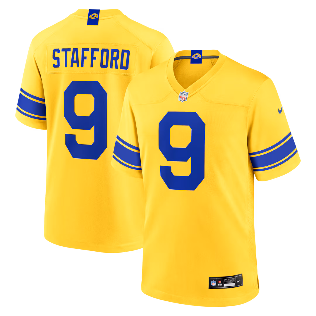 Men's Los Angeles Rams Matthew Stafford Nike Classic Sol Game Jersey - Ujersey