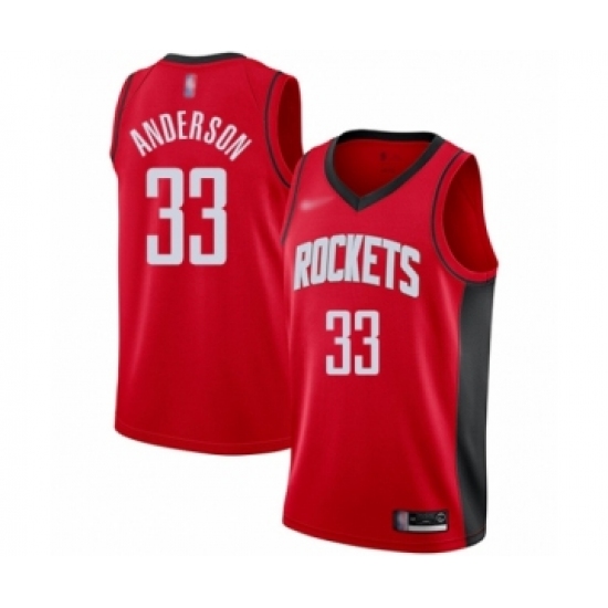 Women's Houston Rockets #33 Ryan Anderson Swingman Red Finished Basketball Jersey - Icon Edition - Ujersey