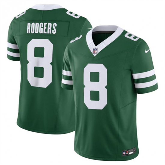 Men's New York Jets #8 Aaron Rodgers Green 2024 F.U.S.E. Vapor Limited Football Stitched Jersey - Ujersey
