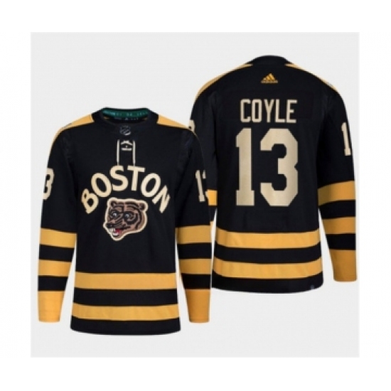 Men's Boston Bruins #13 Charlie Coyle Black Classic Primegreen Stitched Jersey - Ujersey