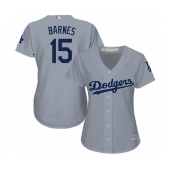 Women's Los Angeles Dodgers #15 Austin Barnes Authentic Grey Road Cool Base Baseball Player Jersey - Ujersey