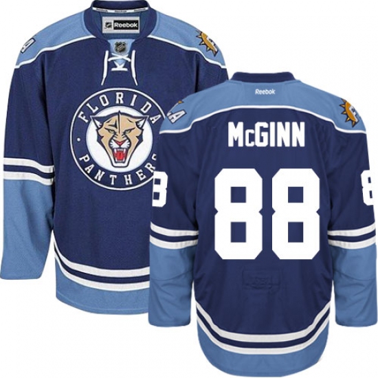 Men's Reebok Florida Panthers #88 Jamie McGinn Premier Navy Blue Third NHL Jersey - Ujersey