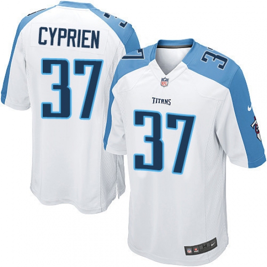 Men's Nike Tennessee Titans #37 Johnathan Cyprien Game White NFL Jersey - Ujersey