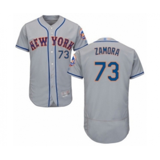 Men's New York Mets #73 Daniel Zamora Grey Road Flex Base Authentic Collection Baseball Player Jersey - Ujersey