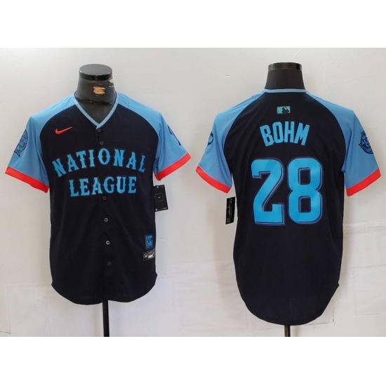 Men's Philadelphia Phillies #28 Alec Bohm Navy 2024 All Star Limited Stitched Jersey - Ujersey