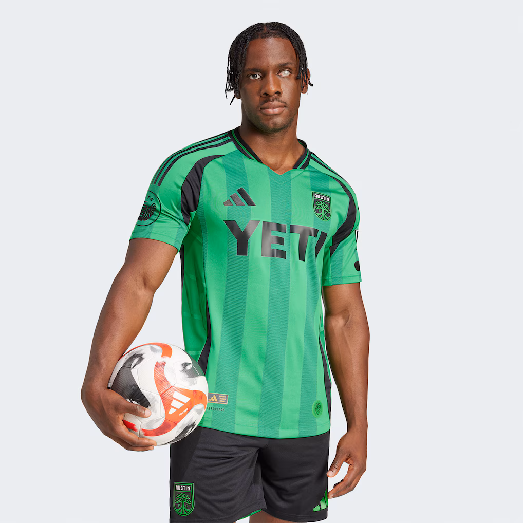 Men's Austin FC adidas Green 2025 The Heartbeat Kit Authentic Jersey - ujerseystore