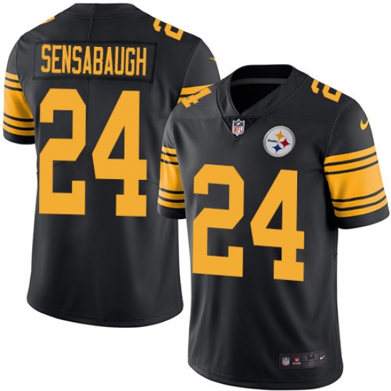 Youth Nike Pittsburgh Steelers #24 Coty Sensabaugh Limited Black Rush Vapor Untouchable NFL Jersey - Ujersey