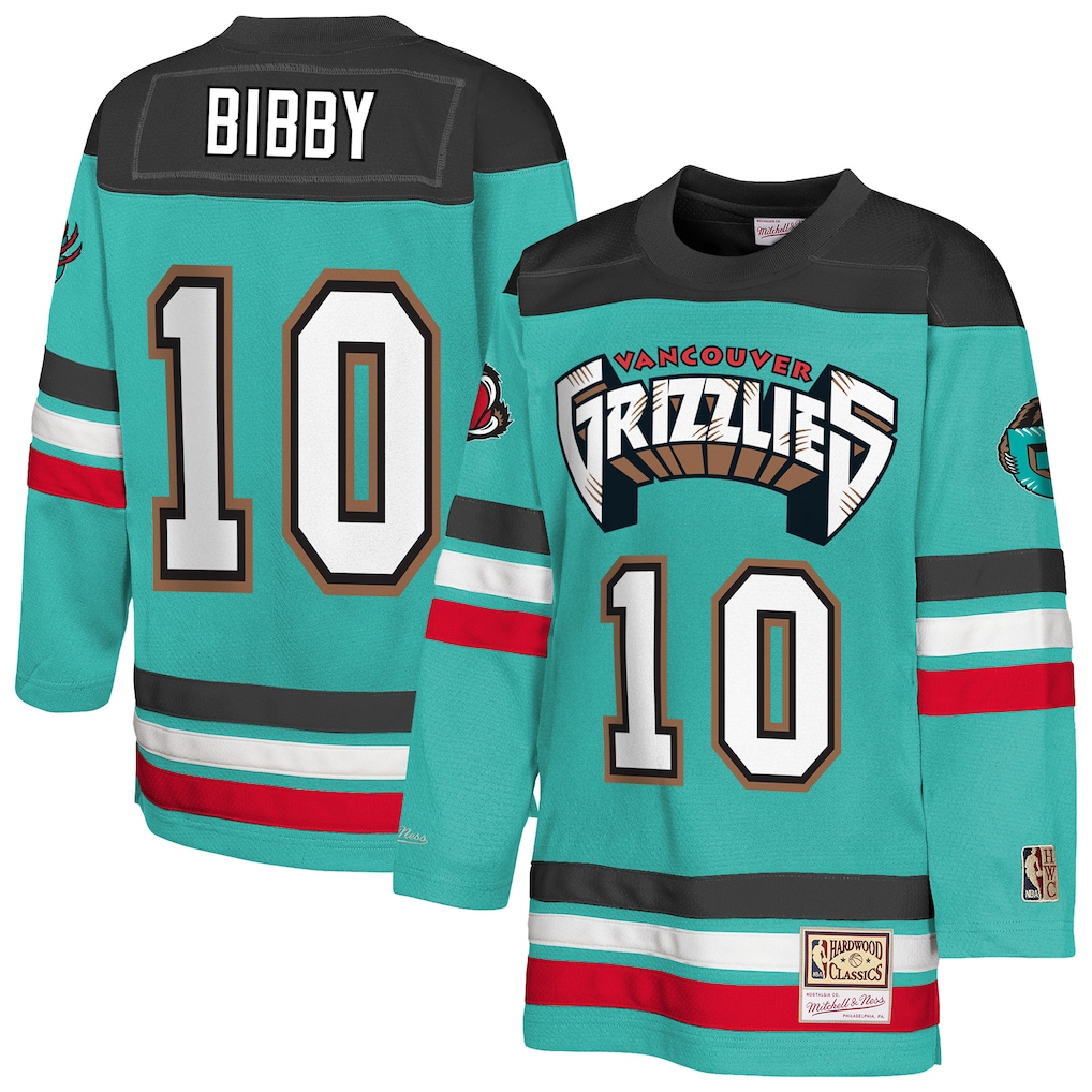 Youth Memphis Grizzlies Mike Bibby Mitchell & Ness Turquoise Maxxed Out 2.0 Fashion Hockey Jersey - U-jersey