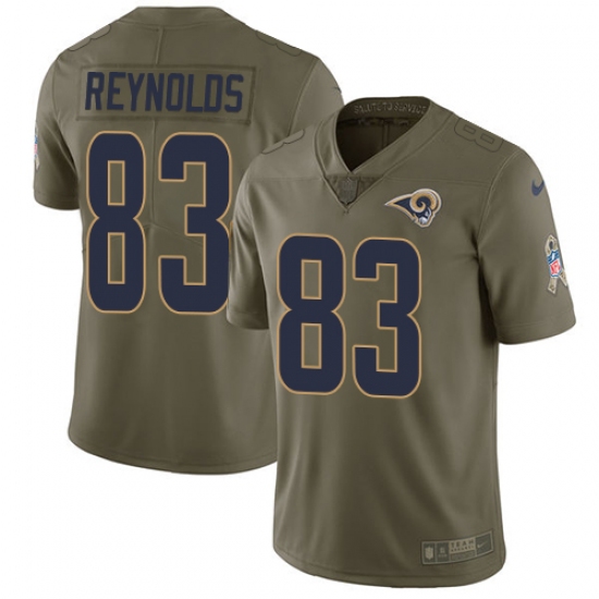 Men's Nike Los Angeles Rams #83 Josh Reynolds Limited Olive 2017 Salute to Service NFL Jersey - Ujersey