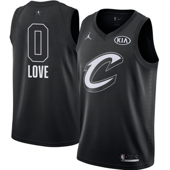Men's Nike Jordan Cleveland Cavaliers #0 Kevin Love Swingman Black 2018 All-Star Game NBA Jersey - Ujersey