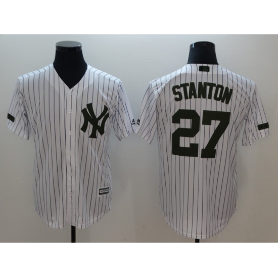 Men's New York Yankees #27 Giancarlo Stanton White Commemorative Edition Jersey - Ujersey
