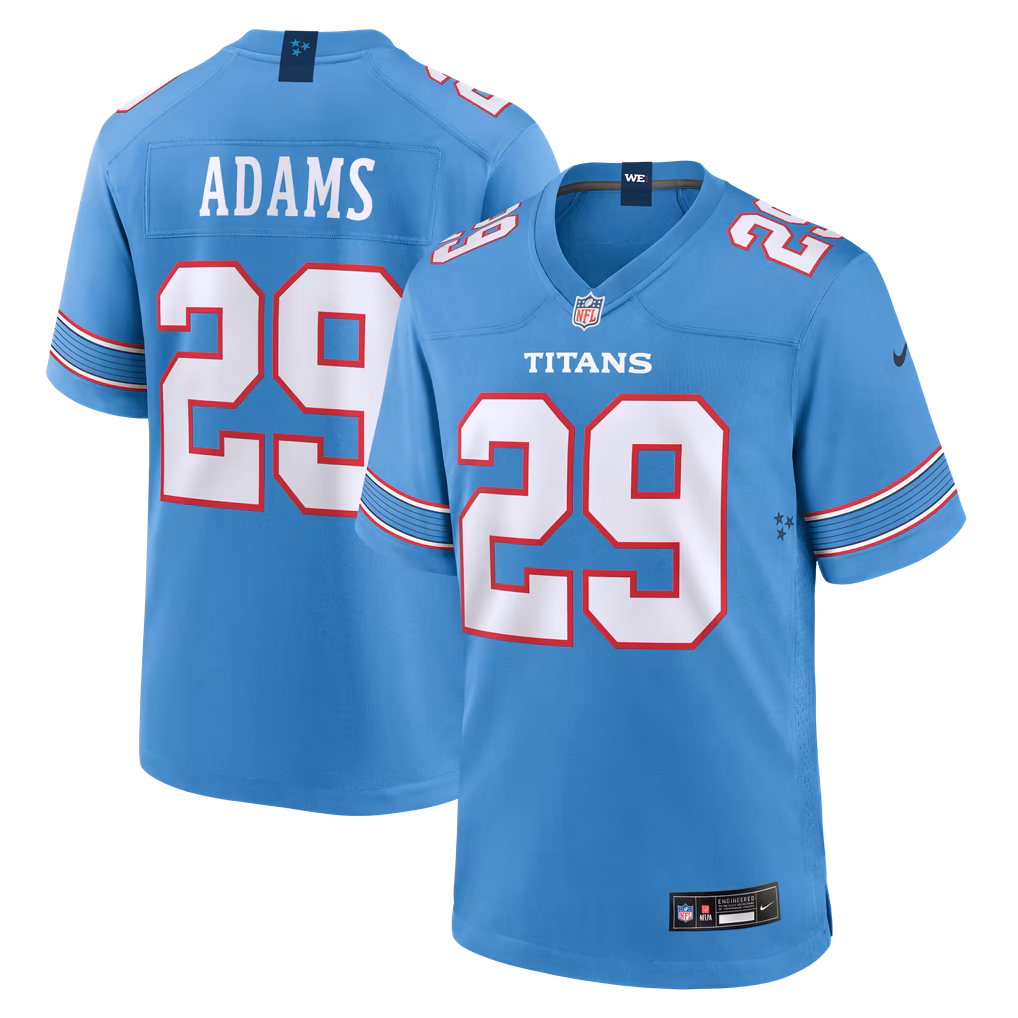 Men's Tennessee Titans Tony Adams Nike Light Blue Team Game Jersey - U-jersey