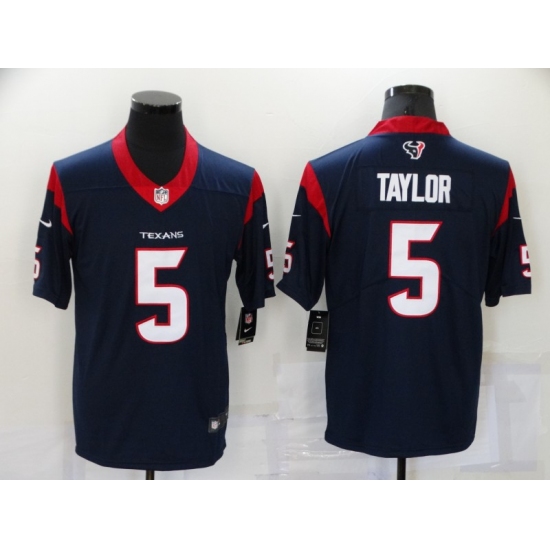 Men's Houston Texans #5 Tyrod Taylor Nike Navy Limited Jersey - Ujersey