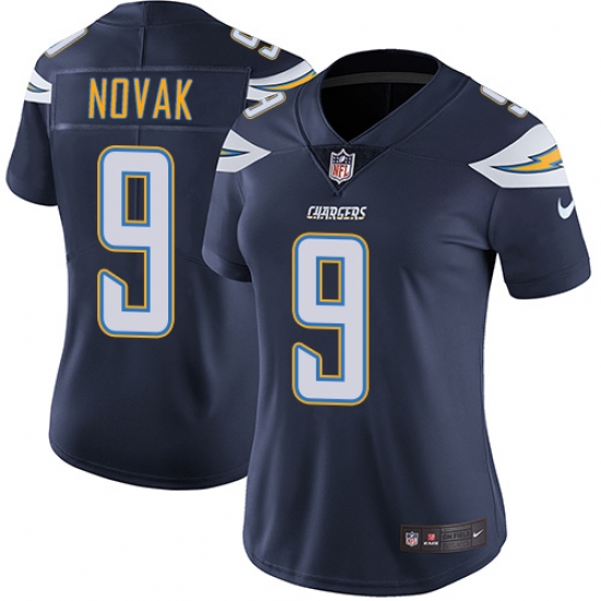 Women's Nike Los Angeles Chargers #9 Nick Novak Navy Blue Team Color Vapor Untouchable Limited Player NFL Jersey - Ujersey