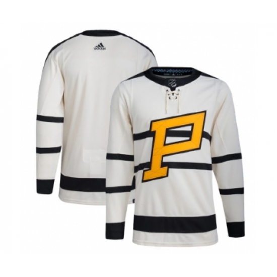 Men's Pittsburgh Penguins Blank Cream 2023 Winter Classic Stitched Jersey - Ujersey