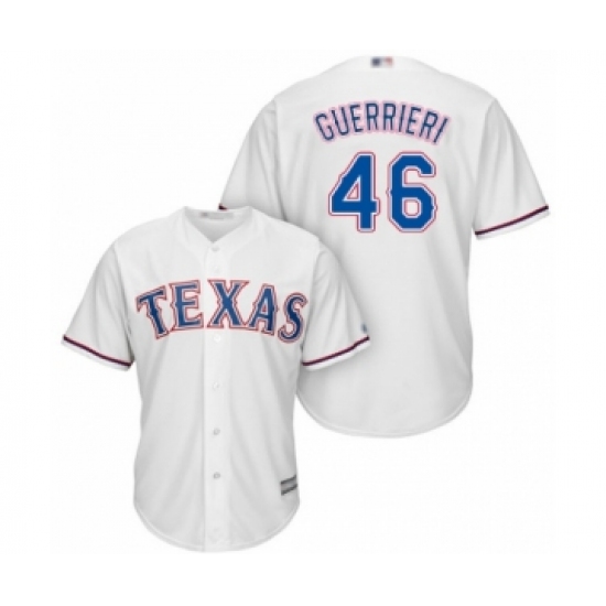 Youth Texas Rangers #46 Taylor Guerrieri Authentic White Home Cool Base Baseball Player Jersey - Ujersey