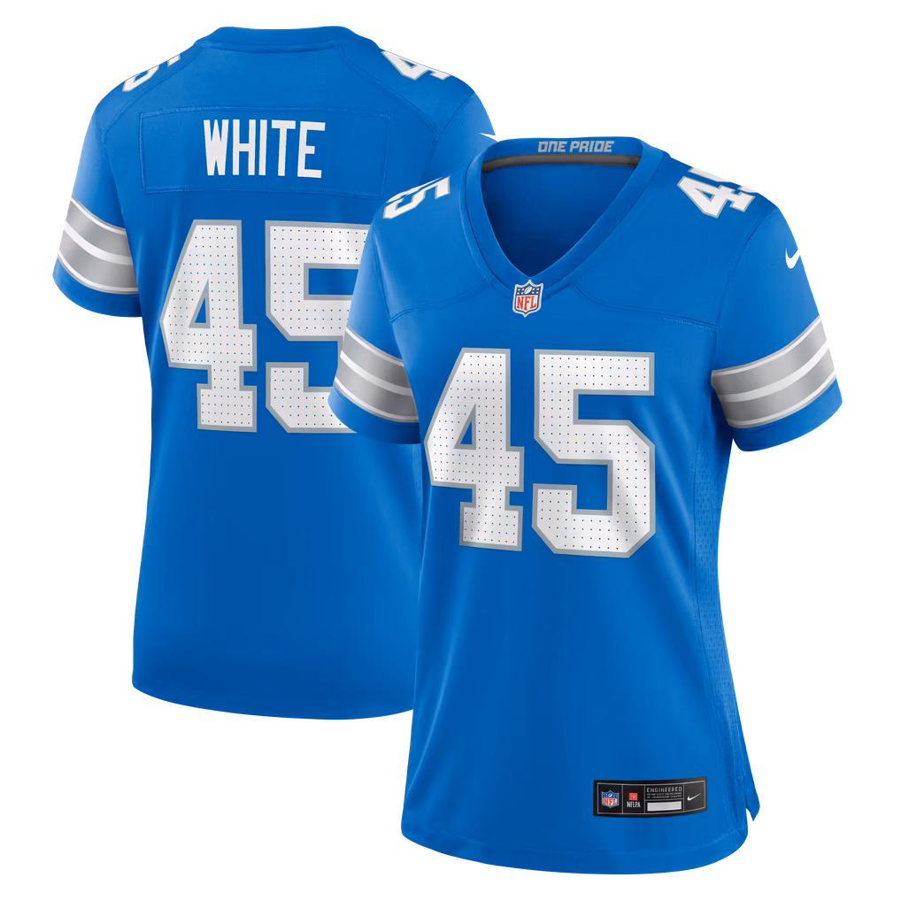 Women's Detroit Lions Devin White Nike Blue Team Game Jersey - Ujersey