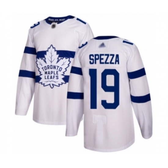 Men's Toronto Maple Leafs #19 Jason Spezza Authentic White 2018 Stadium Series Hockey Jersey - Ujersey
