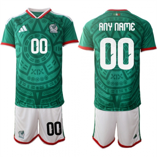 Men's Mexico Custom Any Name And Number National Team FIFA x World Cup 2026 Home Green On Field Jersey - Ujersey