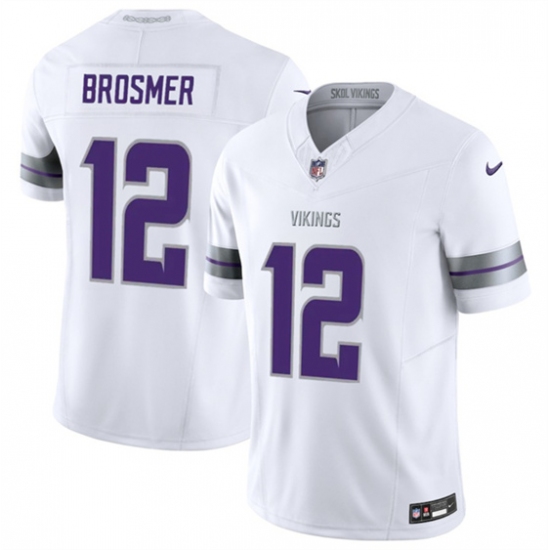Men's Minnesota Vikings #12 Max Brosmer White 2025 F.U.S.E. Winter Warrior Limited Football Stitched Jersey - Ujersey