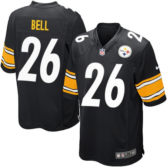 Men's Nike Pittsburgh Steelers #26 Le'Veon Bell Game Black Team Color NFL Jersey - Ujersey