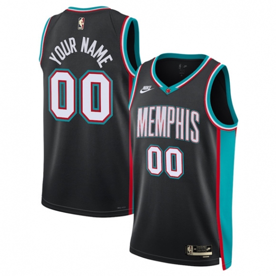 Men's Memphis Grizzlies Active Player Custom Black 2025 Classic Edition Stitched Basketball Jersey - Ujersey
