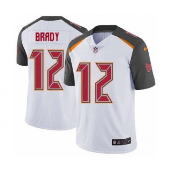 Youth Tampa Bay Buccaneers #12 Tom Brady White Vapor Untouchable Limited Player Football Jersey - Ujersey