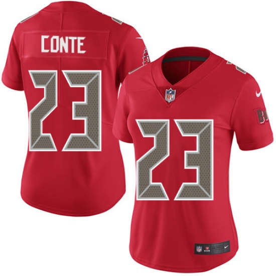 Women's Nike Tampa Bay Buccaneers #23 Chris Conte Limited Red Rush Vapor Untouchable NFL Jersey