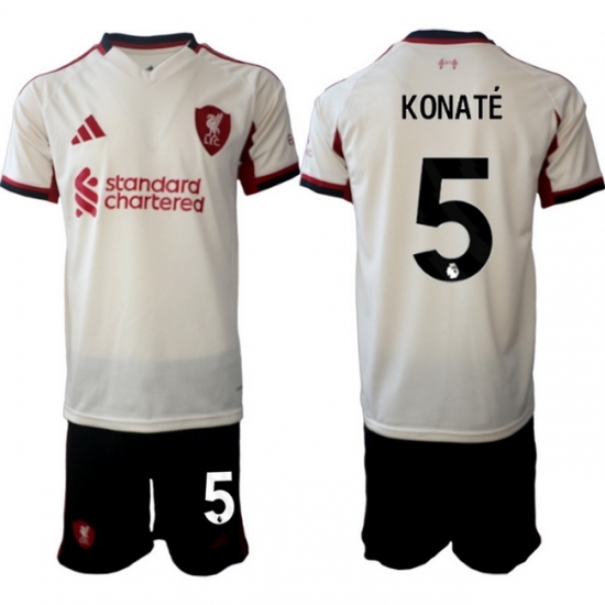 Men Liverpool 2026 Soccer Jerseys Beige #5 KONATE