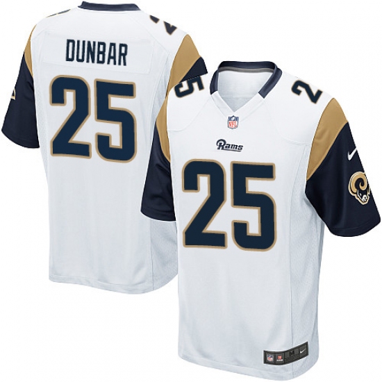 Men's Nike Los Angeles Rams #25 Lance Dunbar Game White NFL Jersey - Ujersey