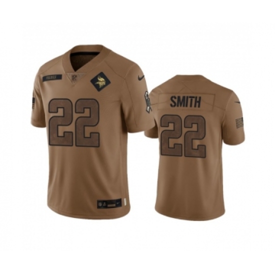 Men's Nike Minnesota Vikings #22 Harrison Smith 2023 Brown Salute To Service Limited Football Stitched Jersey - Ujersey