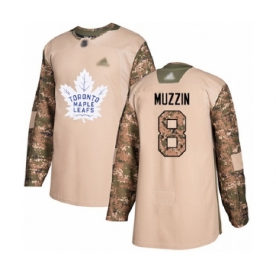 Youth Toronto Maple Leafs #8 Jake Muzzin Authentic Camo Veterans Day Practice Hockey Jersey - Ujersey