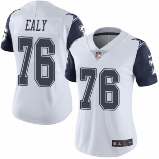 Women's Nike Dallas Cowboys #76 Kony Ealy Limited White Rush Vapor Untouchable NFL Jersey - Ujersey