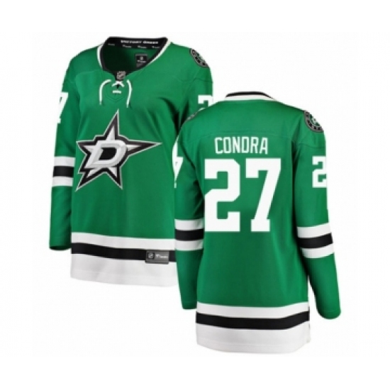 Women's Dallas Stars #27 Erik Condra Authentic Green Home Fanatics Branded Breakaway NHL Jersey