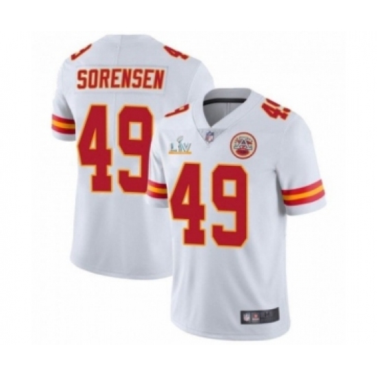 Women's Kansas City Chiefs #49 Daniel Sorensen White 2021 Super Bowl LV Jersey - Ujersey