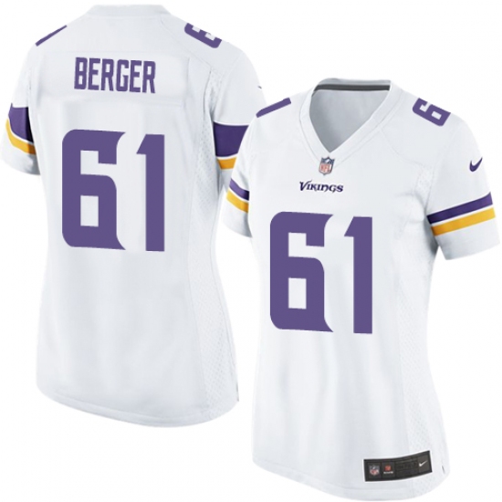 Women's Nike Minnesota Vikings #61 Joe Berger Game White NFL Jersey - Ujersey