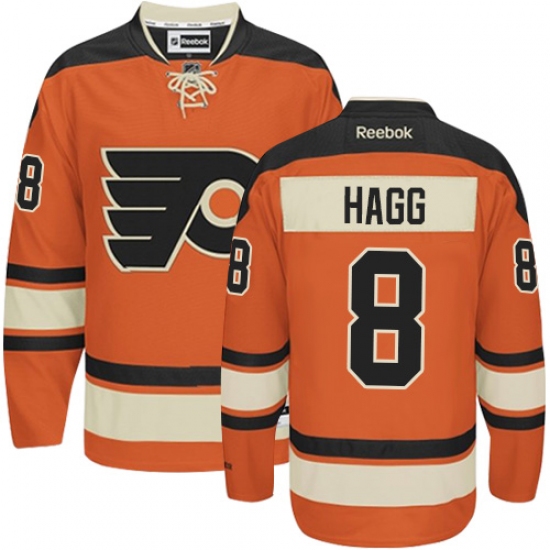 Women's Reebok Philadelphia Flyers #8 Robert Hagg Authentic Orange New Third NHL Jersey - Ujersey