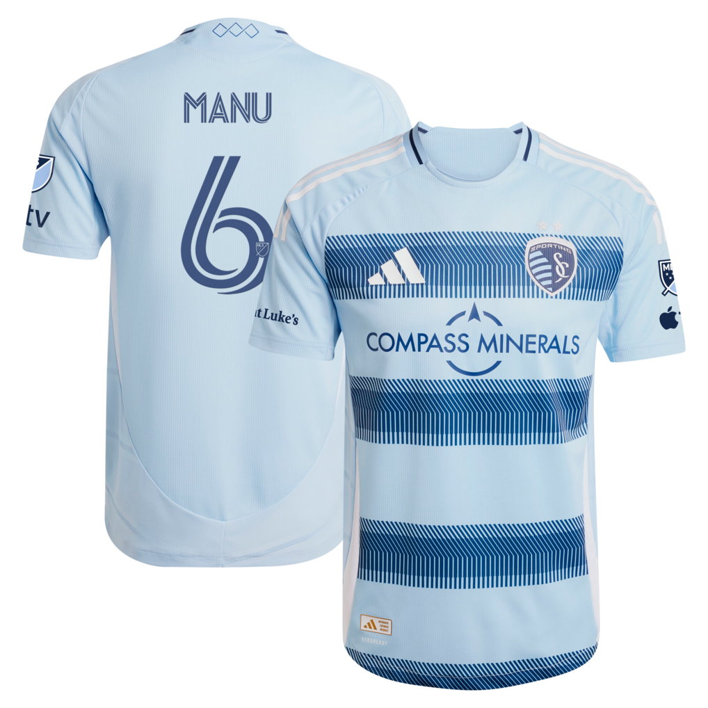 Men's Sporting Kansas City Manu García adidas Light Blue 2025 One KC On-Field Authentic Jersey - Ujersey