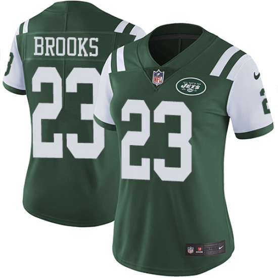 Women's Nike New York Jets #23 Terrence Brooks Green Team Color Vapor Untouchable Elite Player NFL Jersey - Ujersey