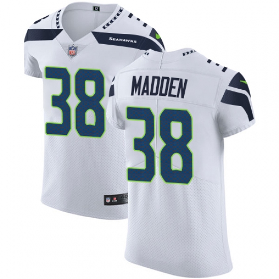 Men's Nike Seattle Seahawks #38 Tre Madden White Vapor Untouchable Elite Player NFL Jersey - Ujersey
