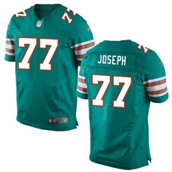 Men's Nike Miami Dolphins #77 Adam Joseph Duhe Elite Aqua Green Alternate NFL Jersey - Ujersey
