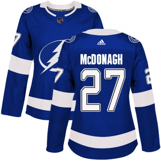 Women's Adidas Tampa Bay Lightning #27 Ryan McDonagh Authentic Royal Blue Home NHL Jersey - Ujersey