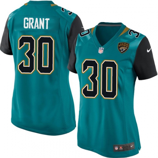 Women's Nike Jacksonville Jaguars #30 Corey Grant Game Teal Green Team Color NFL Jersey - Ujersey