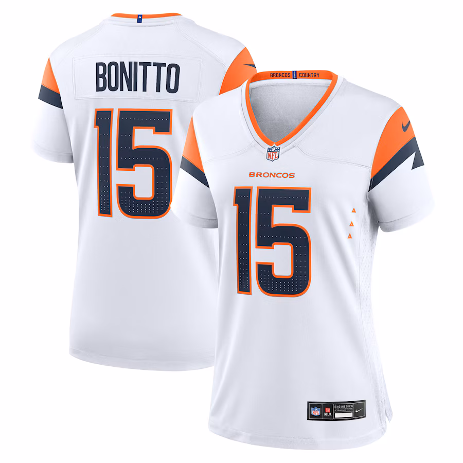 Women's Denver Broncos Nik Bonitto Nike White Game Jersey - Ujersey