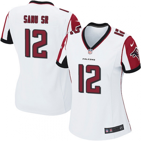 Women's Nike Atlanta Falcons #12 Mohamed Sanu Game White NFL Jersey