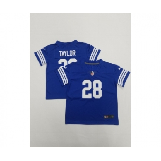 Toddlers Indianapolis Colts #28 Jonathan Taylor Blue 2022 Vapor Untouchable Stitched NFL Nike Limited Jersey - Ujersey
